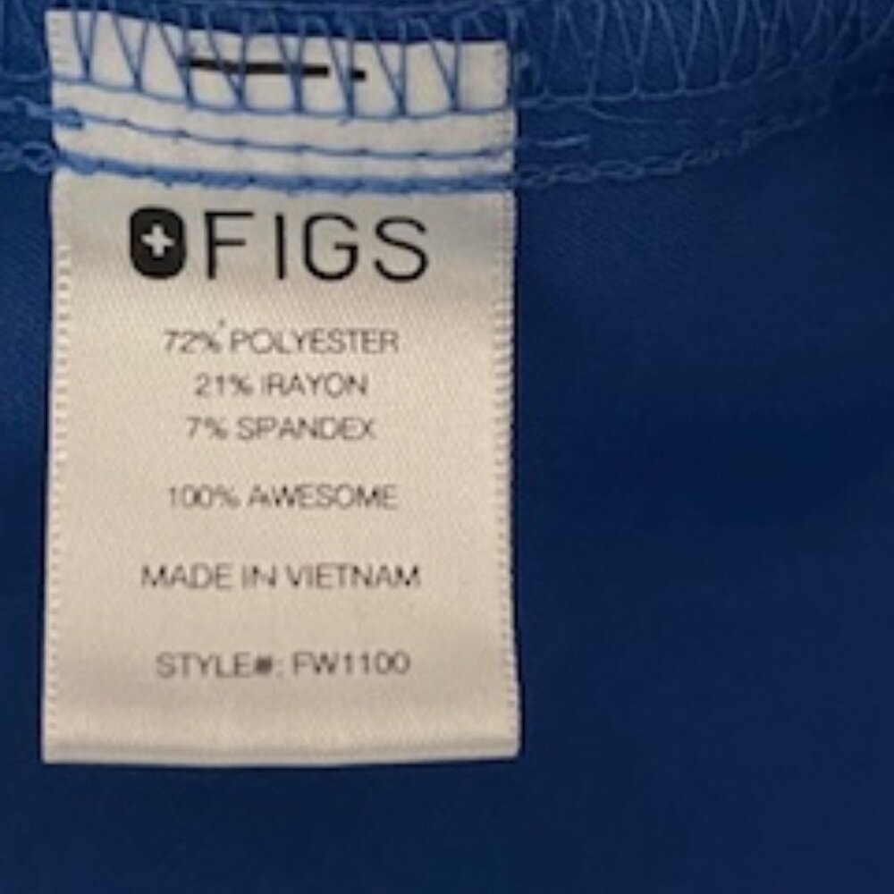 FIgs Women's Medium Casma Medical Scrub Top in Winning Blue - Picture 5 of 6